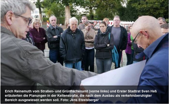 Ortsbeirat Weilbach: Ortsbeirat und Anwohner informieren sich über Ausbau der Keltenstraße