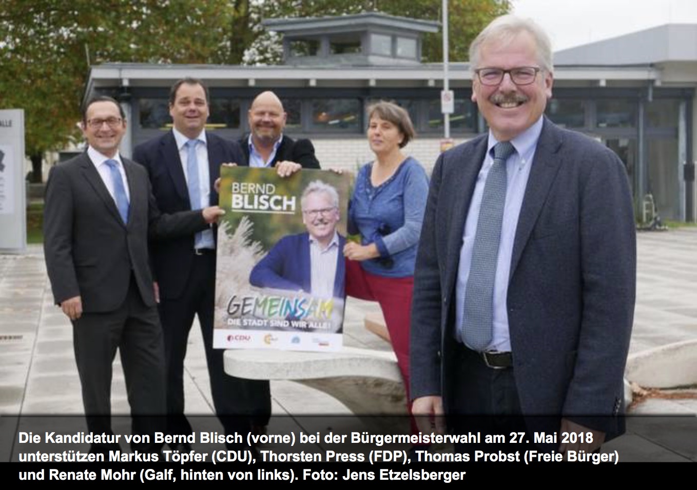 Viererbündnis schickt Dr. Bernd Blisch gegen Bürgermeister Antenbrink ins Rennen