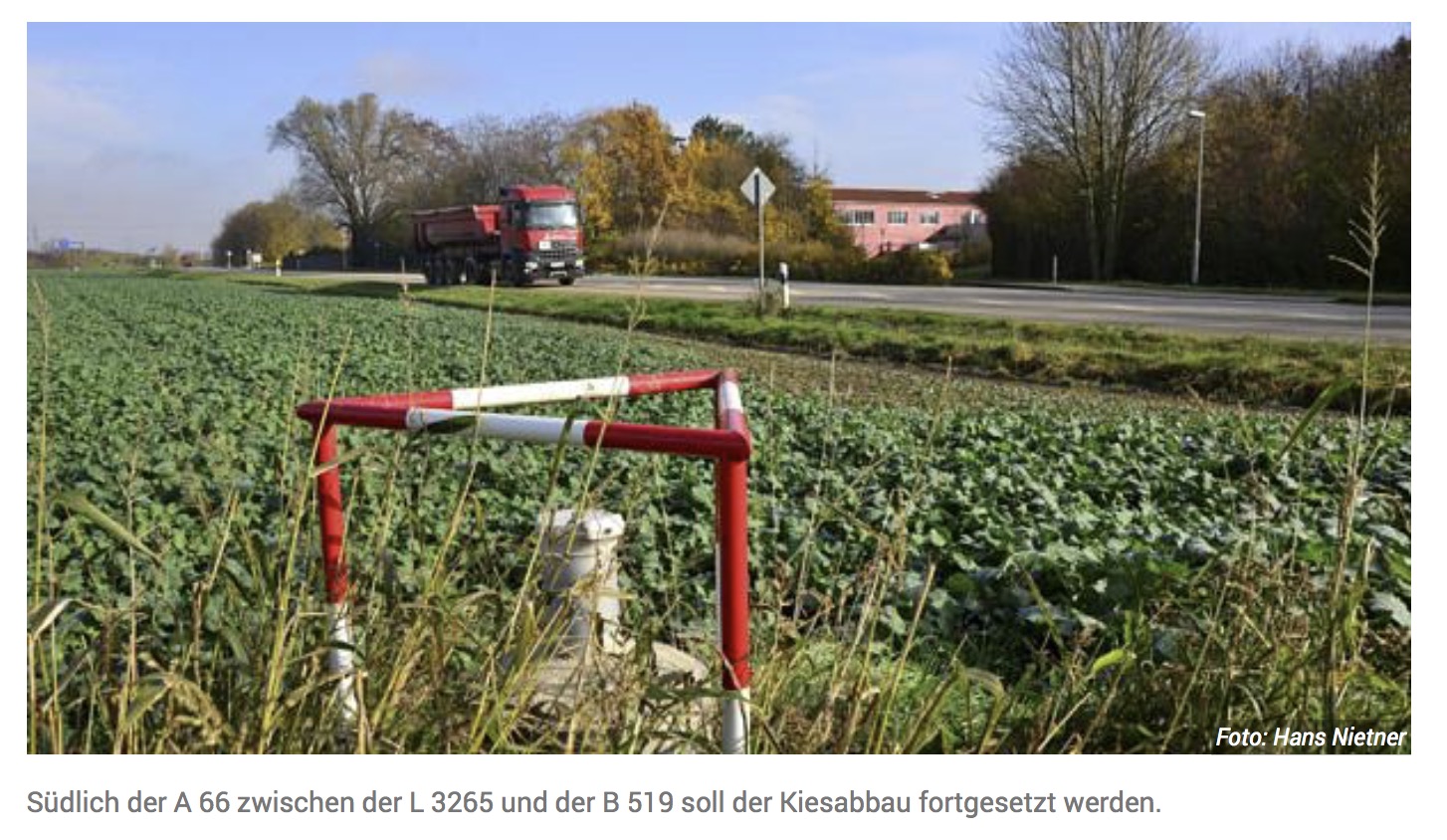 Höchster Kreisblatt: Wenig Freude über neuen Kiesabbau in Weilbach