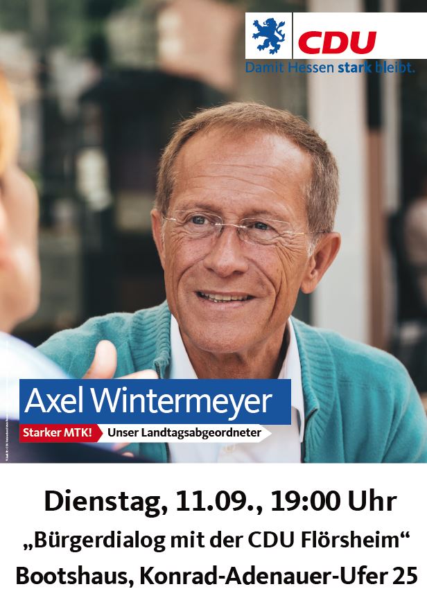 Bürgerdialog mit Axel Wintermeyer im Bootshaus Flörsheim