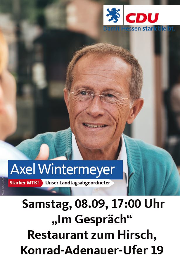 Im Gespräch mit Axel Wintermeyer im Hirsch, Flörsheim